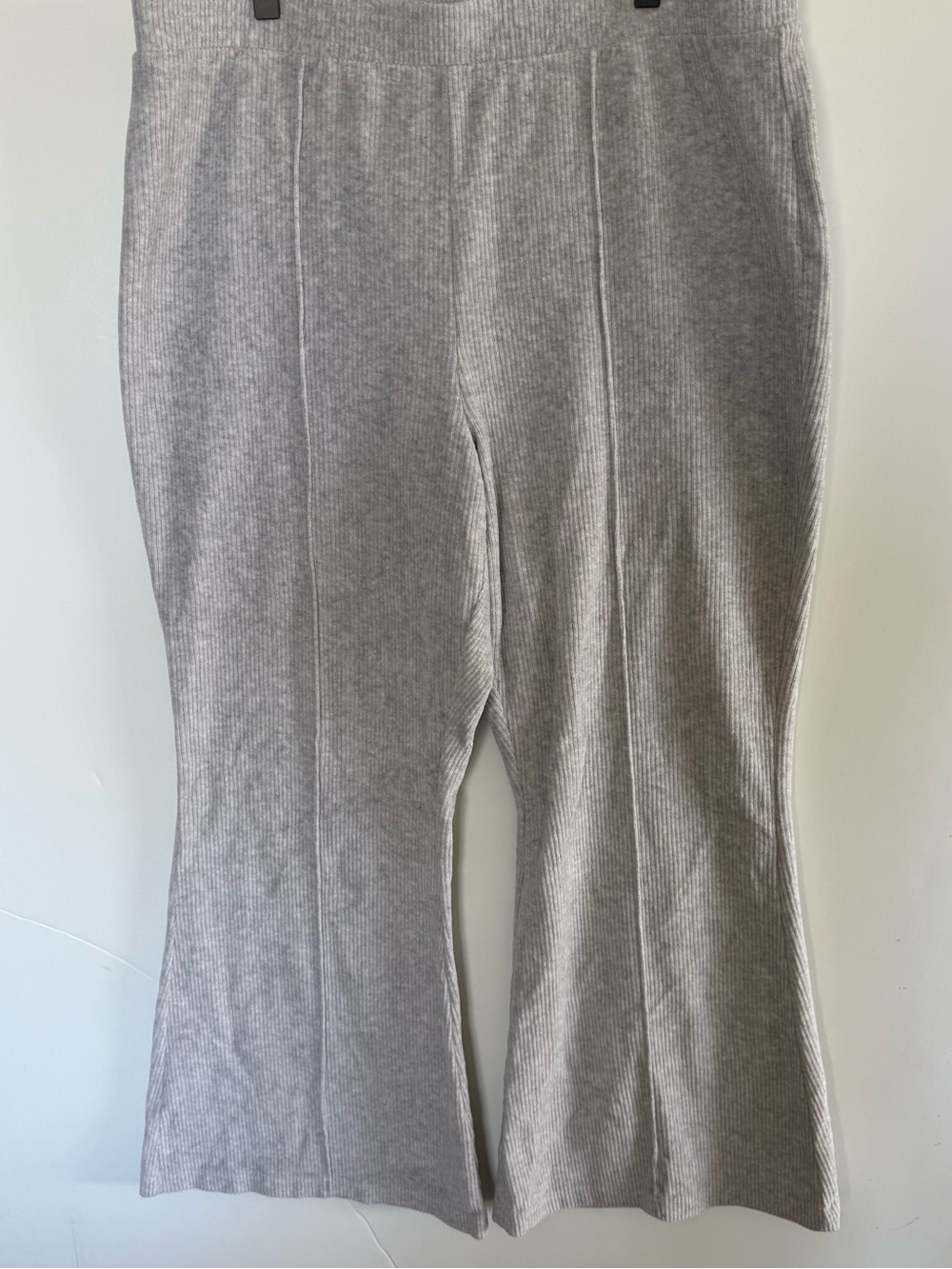 aerie Ribbed Velour Flare Grey Leggings SZ XL